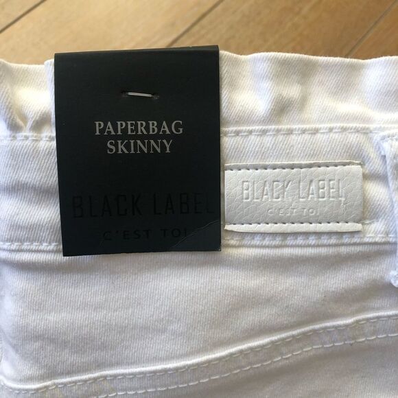 Nwt- “The Black Label”High Waist Paperbag Jeans - Picture 6 of 6